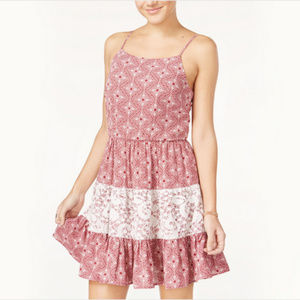 Emerald Sundae Printed Ruffled Peasant Dress